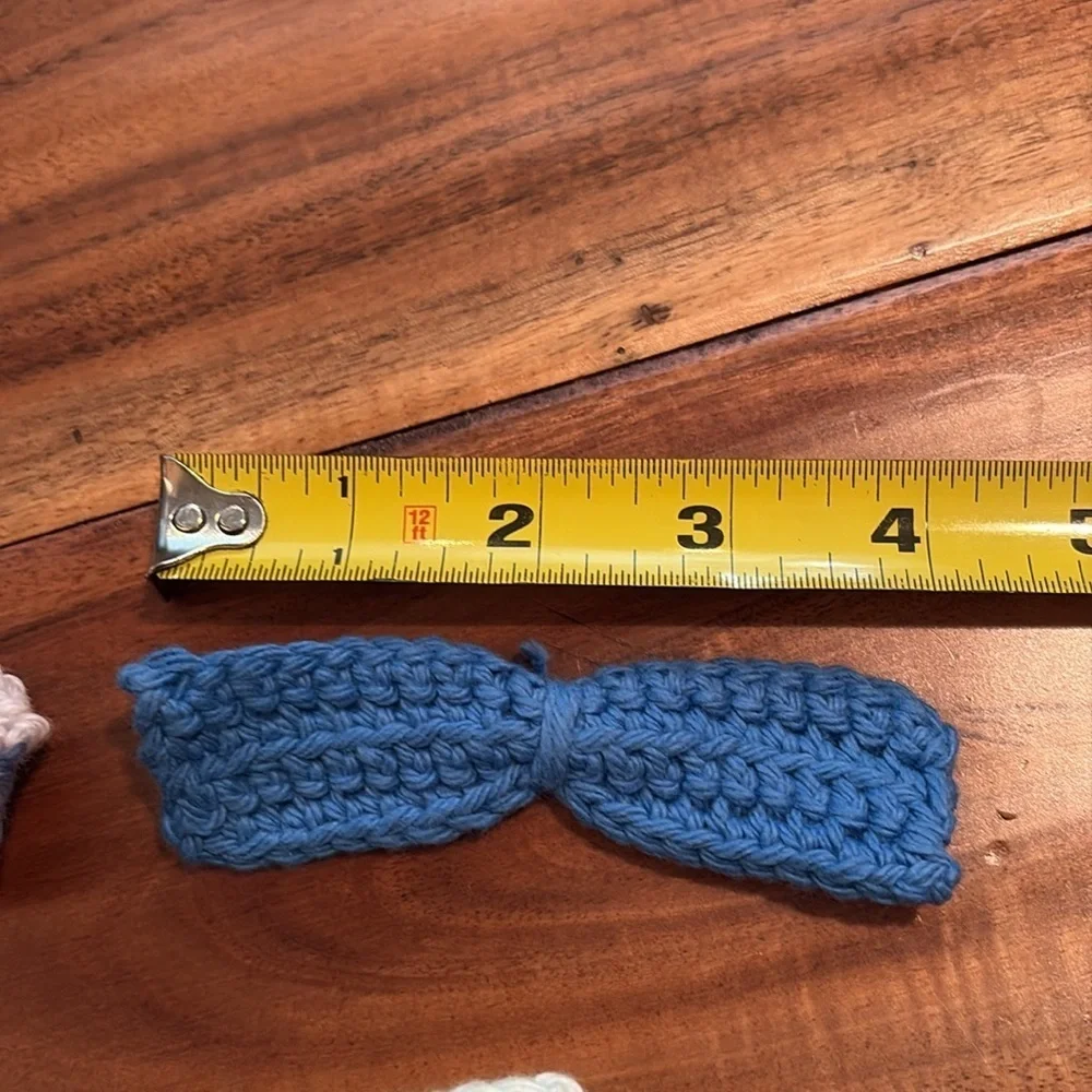 Handmade Crochet Kids Hair Bows - Multicolor Set